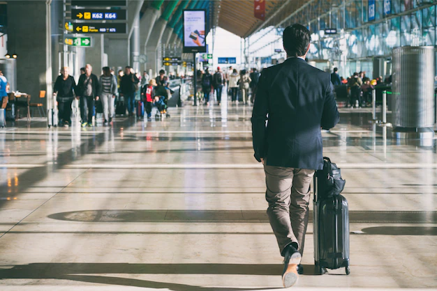 businessman-carrying-suitcase-while-walking-through-passenger-departure-terminal_