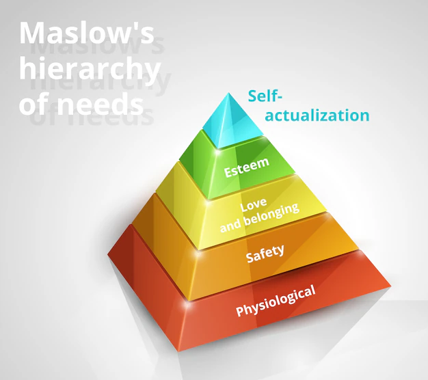 Abraham Maslow's Hierarchy of Needs posits that human needs are arranged in a hierarchical order, from basic physiological needs to higher-level needs like self-actualization. 