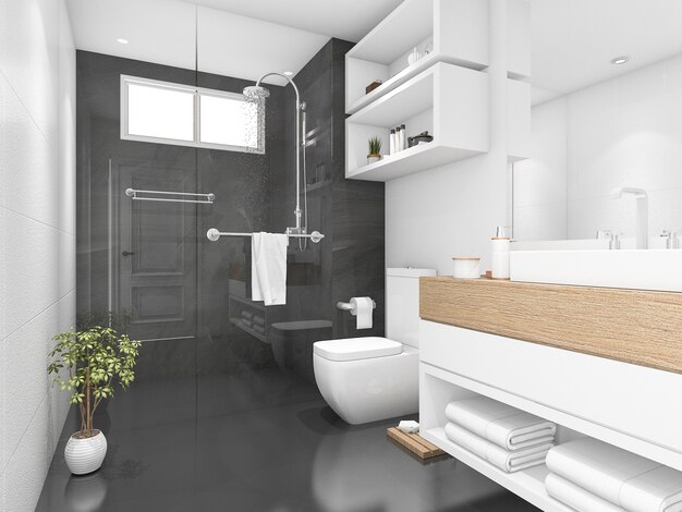 
3d-rendering-black-bathroom-with-shower-toilet_
