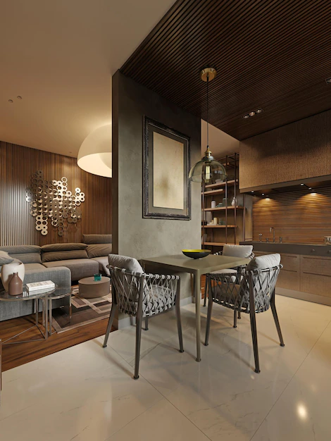 dining-room-with-contemporary-style-kitchen-dark-brown-studio-apartments_2