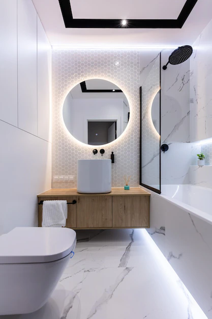 Embrace the luxury of smart showers and intelligent bathtubs. These come equipped with features like programmable water temperature, personalized shower settings, and even integrated sound systems or chromotherapy lighting for a spa-like experience.